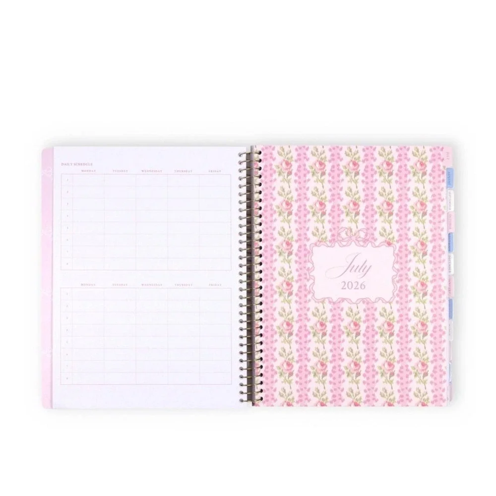 Love Shack Fancy Teacher Planner 2026 2027 Ribbon‎ Rosa Floral LSF Target NEW
